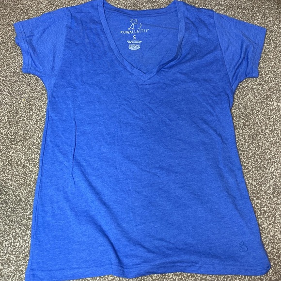 Three Kuwalla Tee women’s v-neck t-shirts navy/dark blue/light blue size small - Picture 2 of 10